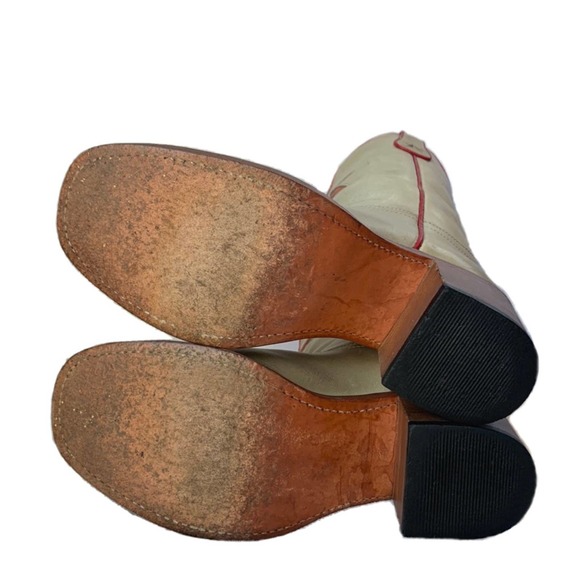 SENDRA Star Vintage Y2K Platform Chunky Heel Sole Campus Cowgirl Western Boots 9 - Picture 6 of 7